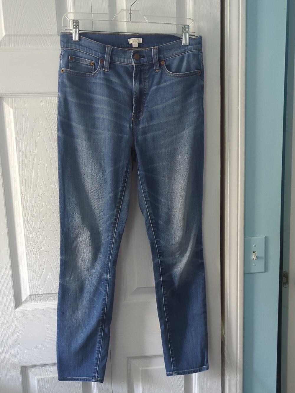 J. Crew Women's Skinny Jeans in Mid Blue Wash